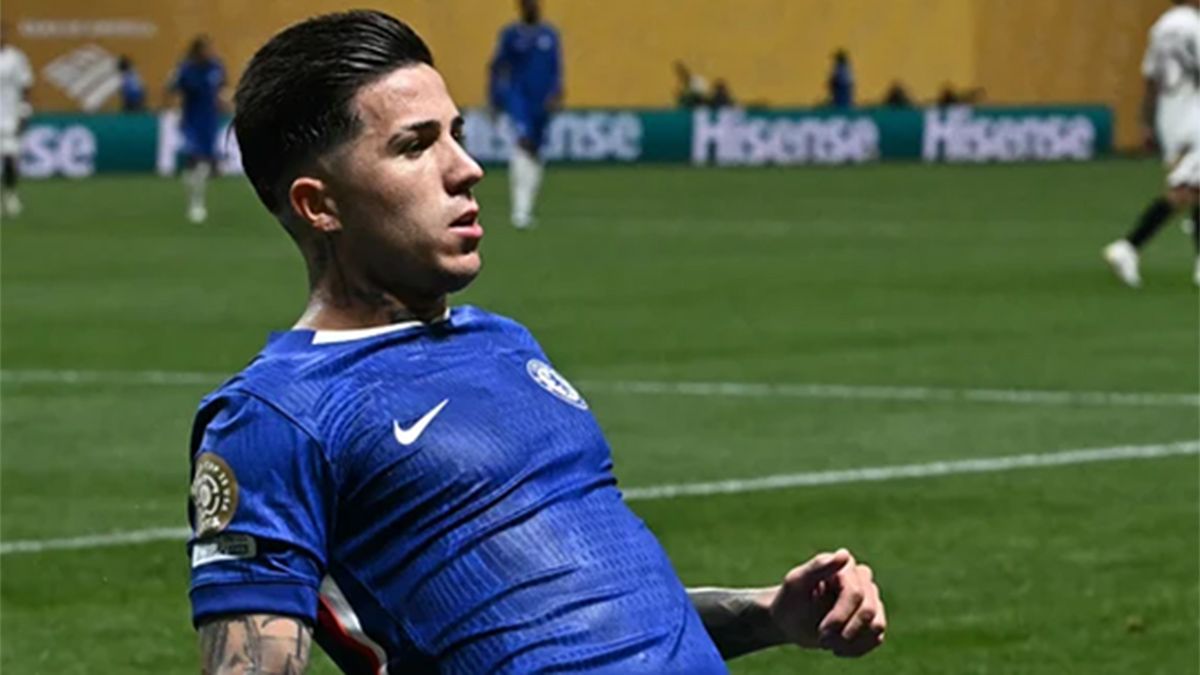Enzo Fernández, autor del 2 a 0 en la victoria del Chelsea sobre Los Angeles FC