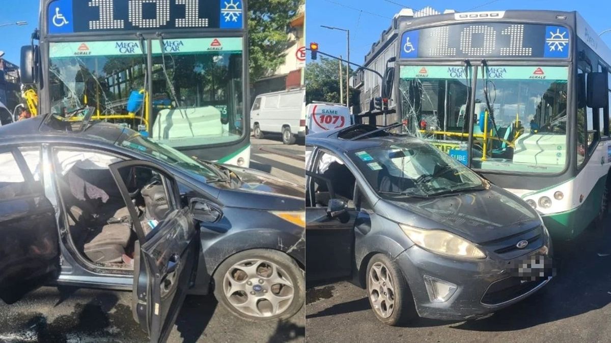Buenos Aires: violento choque entre un colectivo y un auto deja 25 heridos