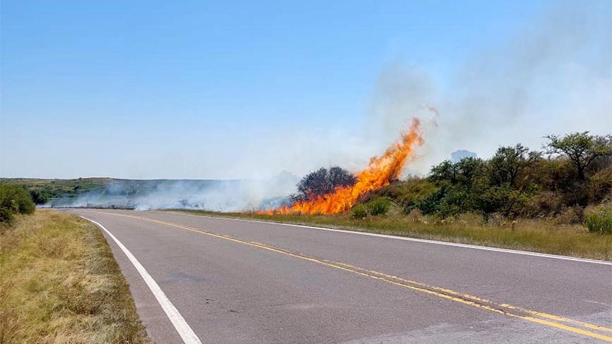 Las llamas avanzaron en medio de las elevadas temperaturas y el viento.