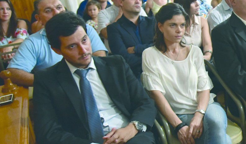 Ignacio Tagni y Justina Pucci. Concejales de Juntos por Villa Nueva.