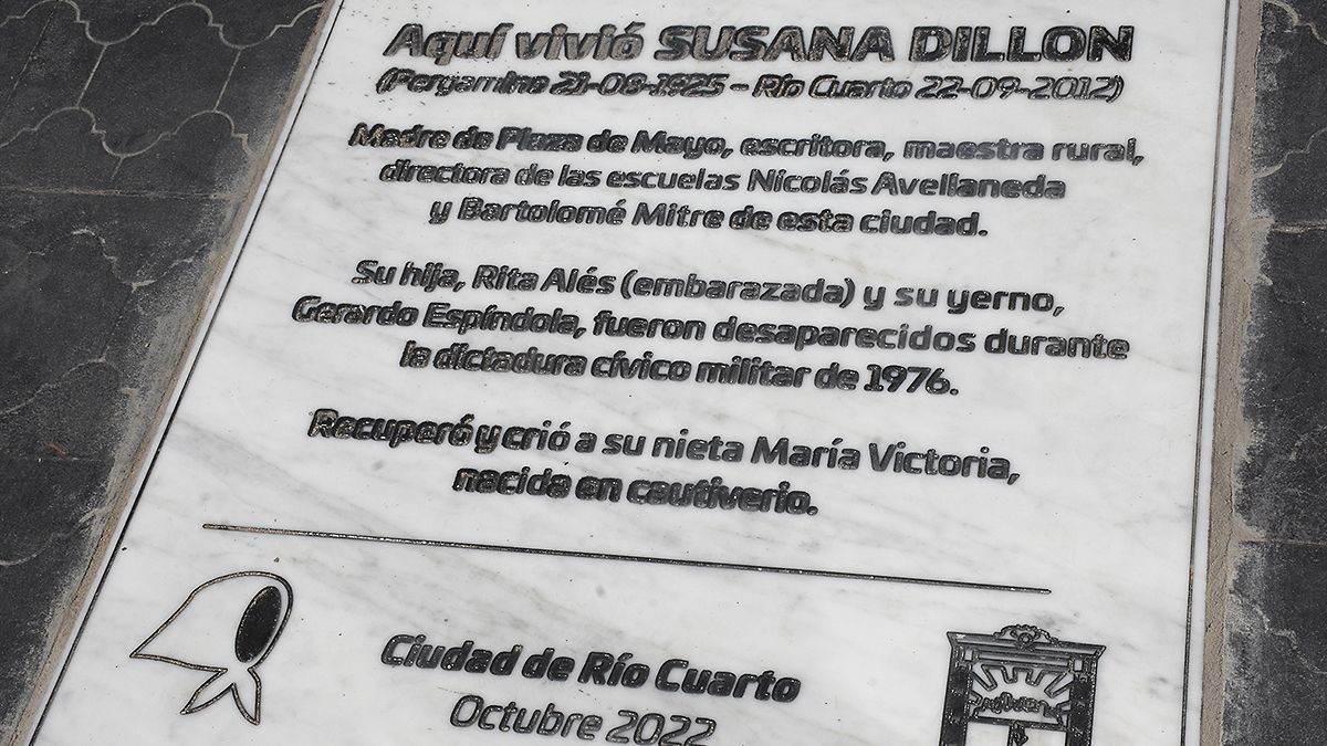 Conmovedor homenaje a Susana Dillon. Foto: Estela Zogbe