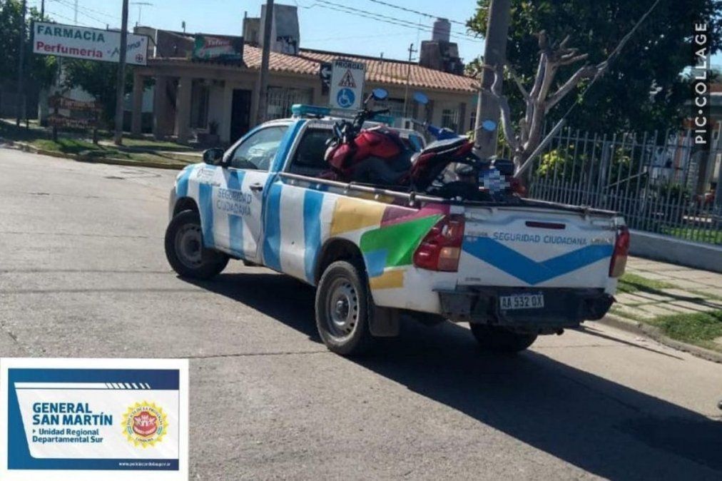 Seguridad Ciudadana en uno de los operativos que realiza a diario en las calles de Villa María. Durante el verano fue mayor el volumen de infracciones de motos. 