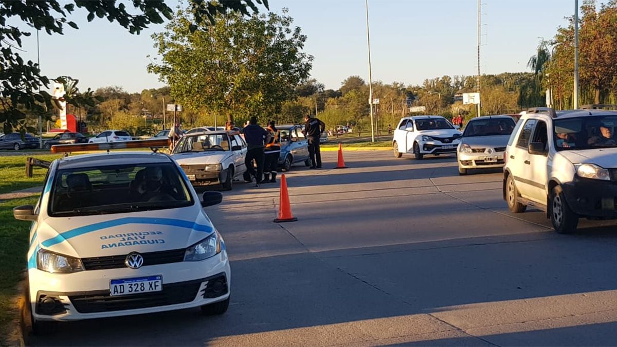 Uno de los controles implementados en el puente Juan Filloy.