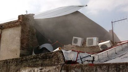Se desplomó un muro en el ex Cine Roma de Laboulaye