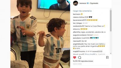 Thiago y Mateo alientan a la selección