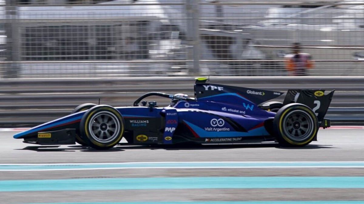 Franco Colapinto sigue firme en sus test de FIA Fórmula 2 en Abu Dhabi