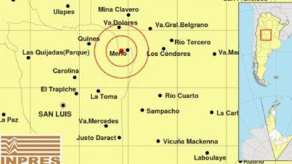 Tembló Merlo y se sintió en Río Cuarto y zona
