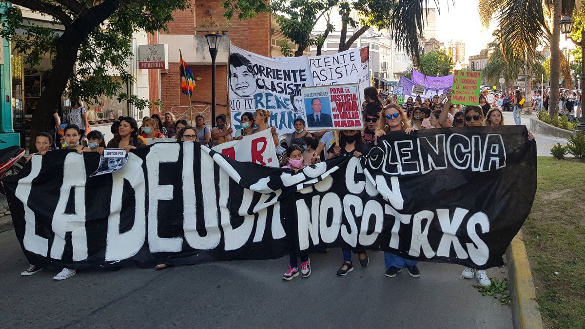 Movilización en Río Cuarto en el Día de la Eliminación de la Violencia Contra las Mujeres.