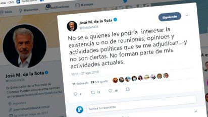 De la Sota negó reuniones políticas: