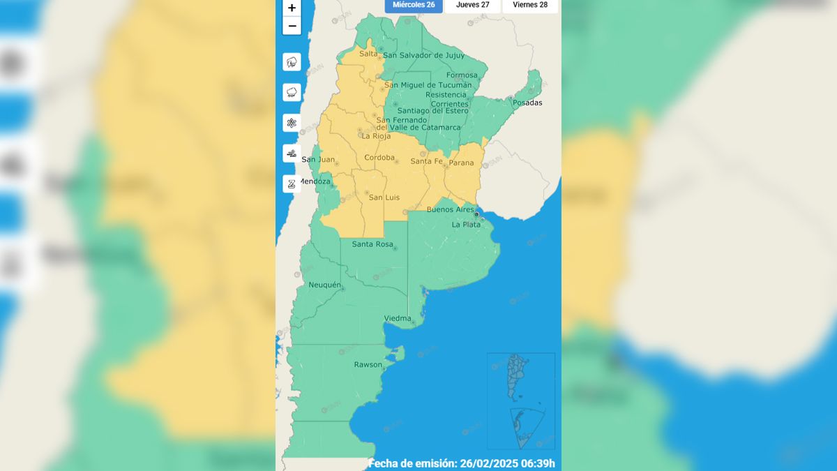 Renuevan el alerta amarilla por tormentas para toda la provincia