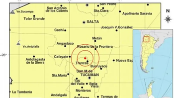 Un sismo de magnitud 5 sacudió Tucumán