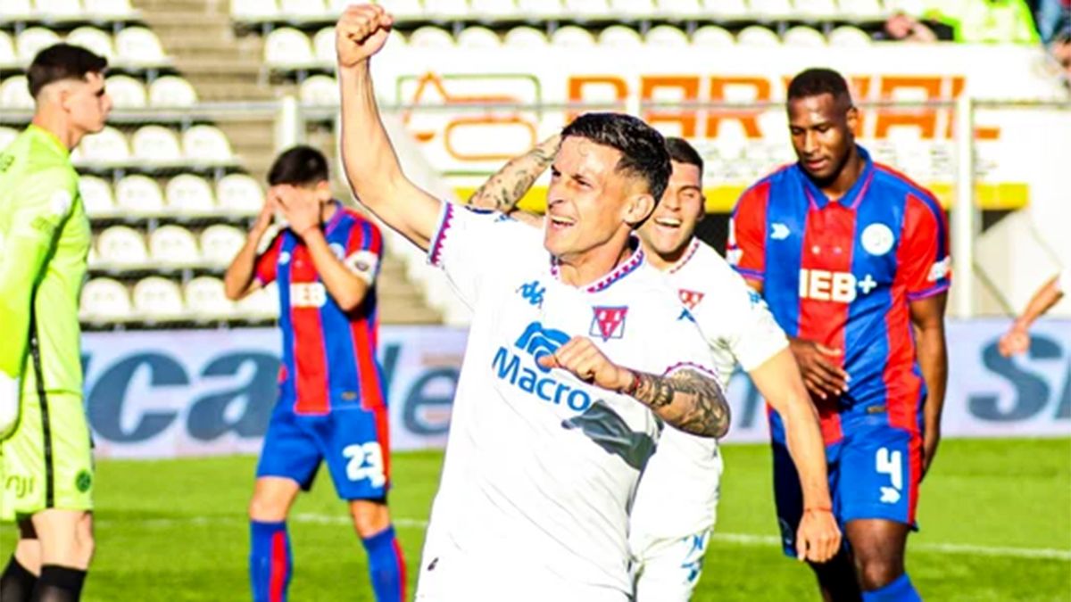 éctor Fértoli, autor del gol de Tigre ante San Lorenzo.