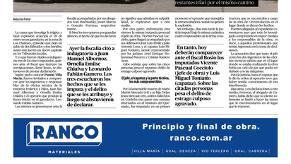 Accedé a la edición digital de Diario Puntal Villa María