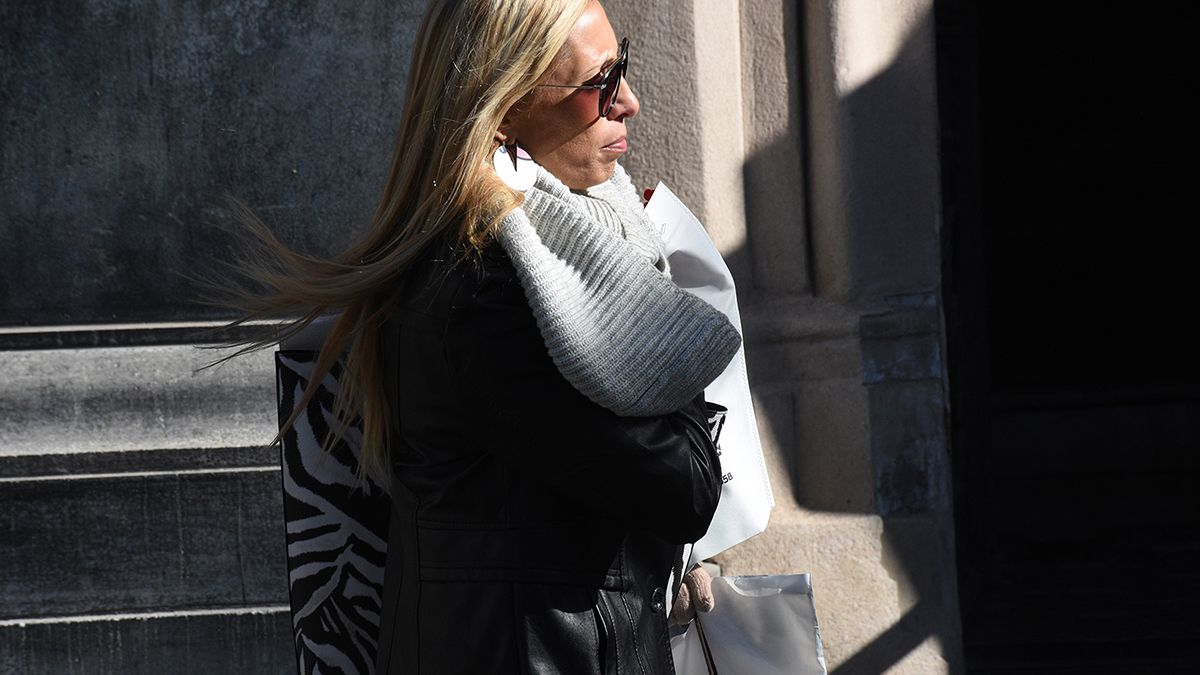 Frío en el centro de la ciudad. Foto: Estela Zogbe.