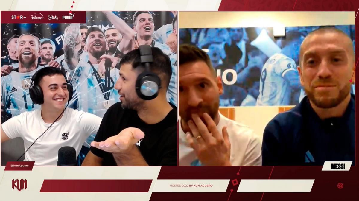 La divertida charla entre Kun Agüero y Messi en vivo