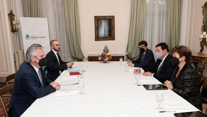 Fernández se reunió con Georgieva en Roma y afirmó que