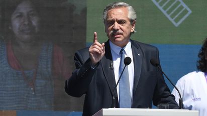 Alberto Fernández encabezó hoy un acto por sus tres años de gobierno
