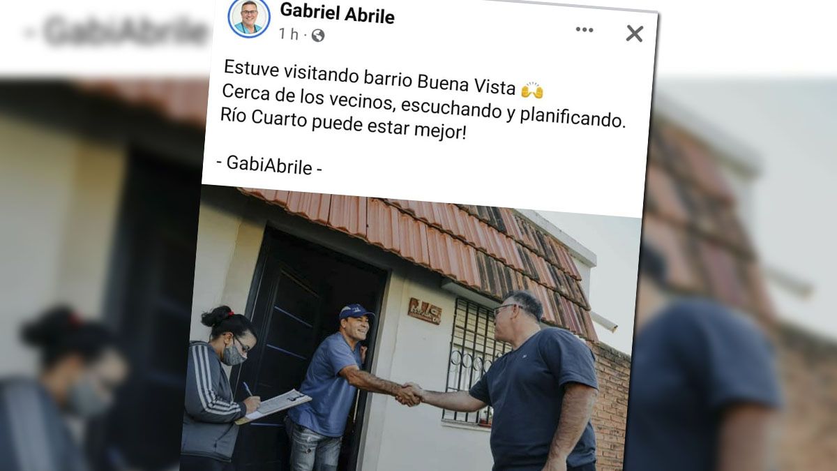 Gabriel Abrile comenzó a recorrer los barrios de la ciudad para tener el termómetro de lo que ocurre con los vecinos riocuartenses.