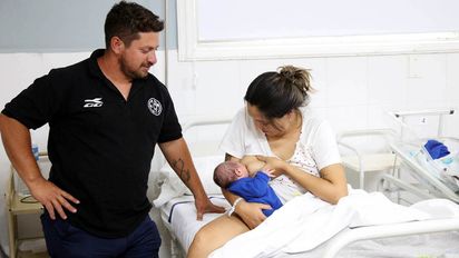Gaspar Antonio, el primer bebé del año, nació en la Maternidad