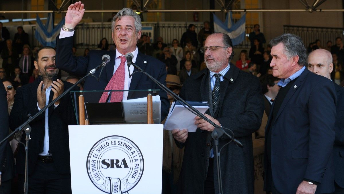El presidente de la Sociedad Rural Argentina (SRA)