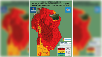 El índice de riesgo para incendios forestales está en alerta extrema