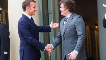 En plenas negociaciones con el FMI, Milei logró el apoyo de Emmanuel Macron