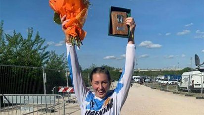 Francesca Cingolani subió al podio en la primera ronda de la Copa del Mundo de BMX