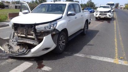 Cuatro camionetas protagonizaron un choque en cadena en ruta 158
