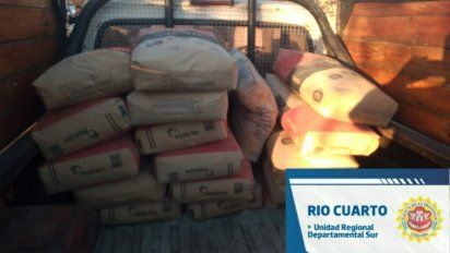 Con el aporte de las cámaras de seguridad, recuperaron 16 bolsas de cemento