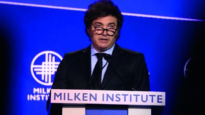 Milei, ante empresarios en Los Ángeles: