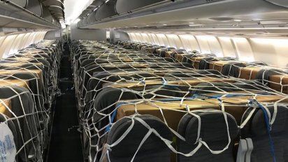 Regresó el primer vuelo de China con 14 toneladas de insumos