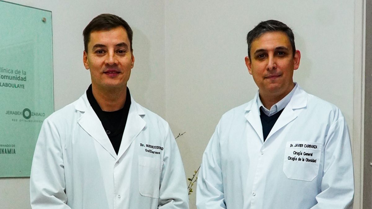 Los cirujanos Guillermo Rebaudino y Javier Carranza