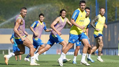 Alarma en Boca: Lema y Benedetto se entrenaron diferenciado