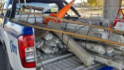 Operativos: recuperaron 28 luminarias y más de 20 metros de cableado público