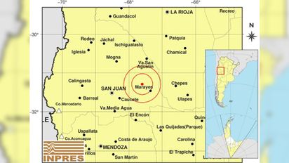 Fuerte temblor en San Juan se sintió en Río Cuarto