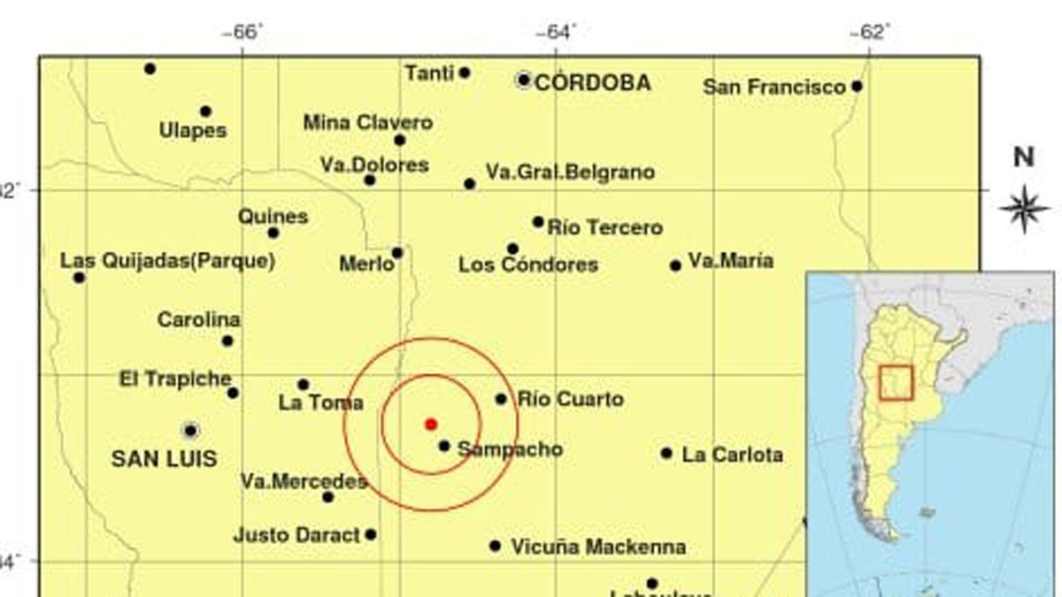 Sampacho registró un pequeño temblor y los vecinos lo compartieron en redes