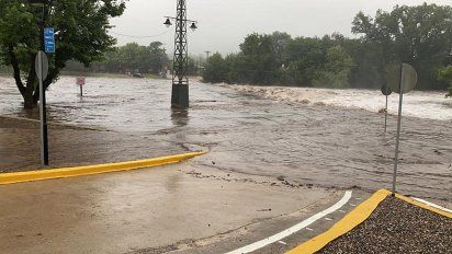 Santa Rosa desbordada por las lluvias