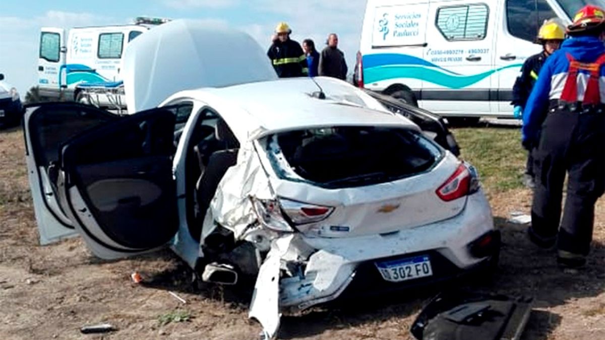 Una mujer herida en un violento choque en la autovía de la ruta 36