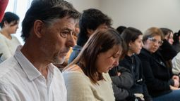 Los padres de Bruno Brondo, en el primer día del juicio a Pizarro y Carón.