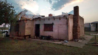 En La Cautiva, llovieron más de 130 mm y hubo daños por el viento