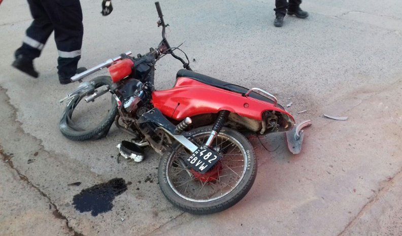 El motociclista fue derivado a Río Cuarto.