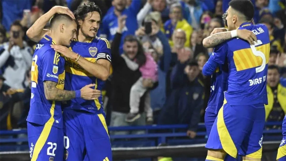 Boca festeja el trinfo por 2-0 ante Estudiantes en La Bombonera