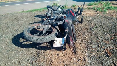 Chucul: un joven cayó de su moto y sufrió heridas de gravedad