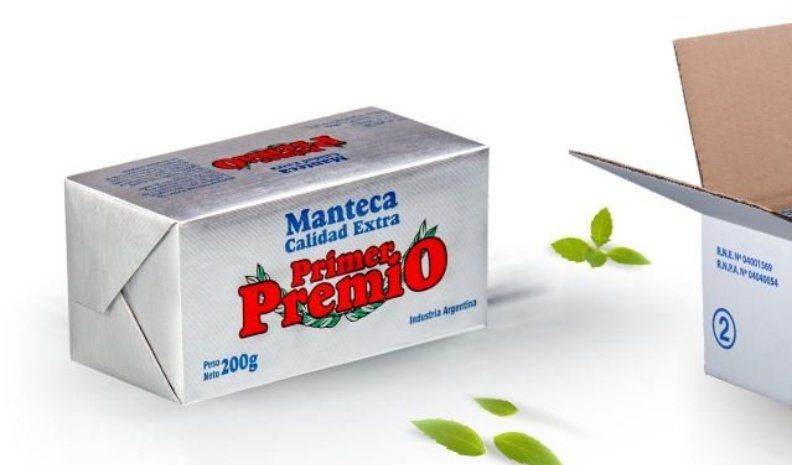 La manteca Primer Premio figura en el listado.