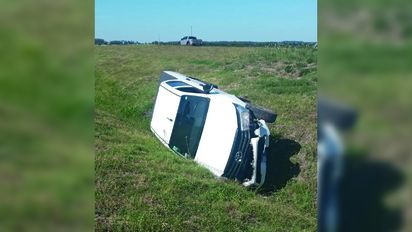 Un riocuartense volcó con su camioneta en la autovía