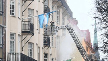 Incendio en la embajada argentina en Suecia