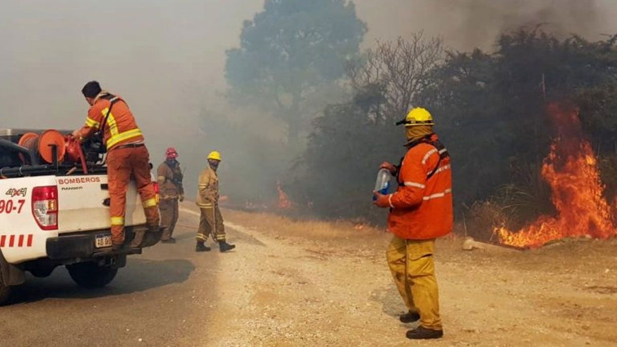 Además del trabajo cuerpo a cuerpo de los bomberos