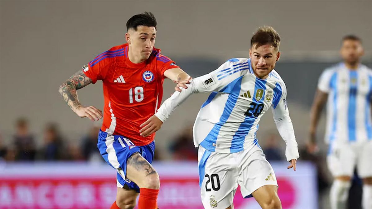 Alexis Mac Allister, autor de primer gol de Argentina ante Chile entrena diferenciado por arrastrar una sobrecarga muscular