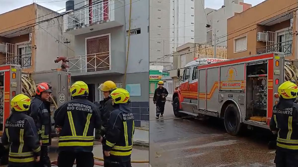Bomberos trabajaron en el incendio de un edificio: no hubo heridos ni ...
