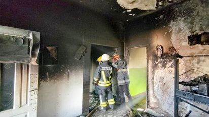 Cinco personas fueron trasladadas al Hospital por inhalación de monóxido en un incendio en barrio Alberdi